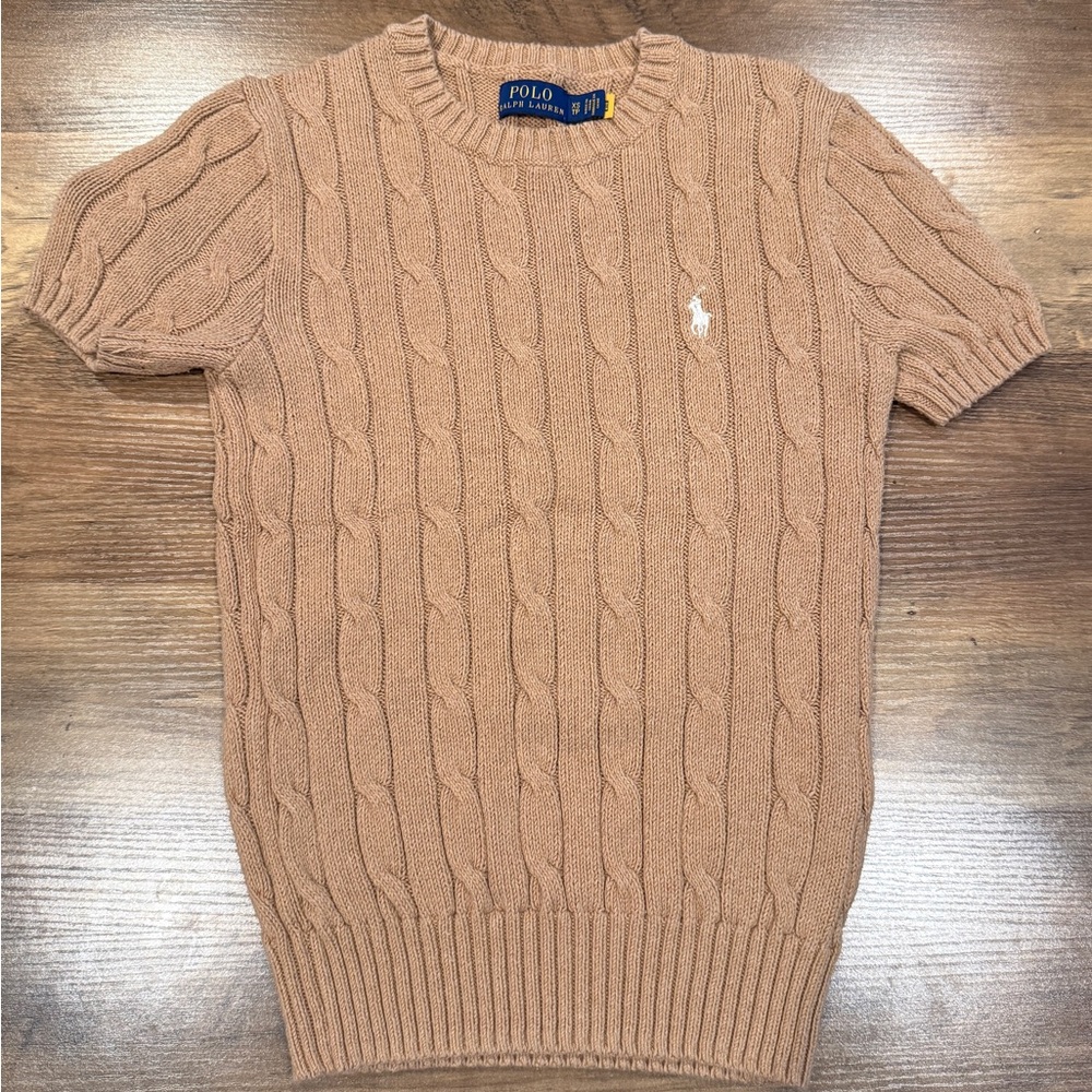 Polo by Ralph Lauren Cable Knit Short-Sleeve Sweater